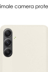 NoXx Hoes Geschikt voor Samsung A54 Hoesje Cover Siliconen Back Case Hoes Met Screenprotector - Wit