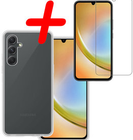BASEY. BASEY. Samsung Galaxy A34 Hoesje Siliconen Met Screenprotector - Transparant