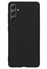 NoXx Hoes Geschikt voor Samsung A54 Hoesje Cover Siliconen Back Case Hoes Met Screenprotector - Zwart