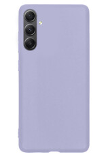 NoXx Hoes Geschikt voor Samsung A54 Hoesje Cover Siliconen Back Case Hoes Met 2x Screenprotector - Lila