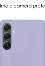 NoXx Hoes Geschikt voor Samsung A54 Hoesje Cover Siliconen Back Case Hoes Met 2x Screenprotector - Lila