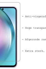 BASEY. Hoes Geschikt voor Samsung A54 Hoesje Bookcase Hoes Flip Case Book Cover Met Screenprotector - Hoesje Geschikt voor Samsung Galaxy A54 Hoes Book Case Hoesje - Rood