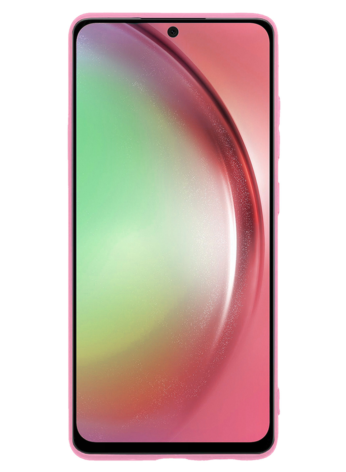 NoXx Hoes Geschikt voor Samsung A54 Hoesje Cover Siliconen Back Case Hoes Met 2x Screenprotector - Lichtroze