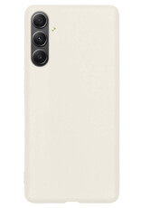 NoXx Hoes Geschikt voor Samsung A54 Hoesje Cover Siliconen Back Case Hoes Met 2x Screenprotector - Wit