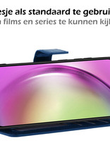 Nomfy Hoesje Geschikt voor Samsung A54 Hoes Bookcase Flipcase Book Cover Met Screenprotector - Hoes Geschikt voor Samsung Galaxy A54 Hoesje Book Case - Donkerblauw