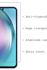 BASEY. Hoes Geschikt voor Samsung A54 Hoesje Bookcase Hoes Flip Case Book Cover Met 2x Screenprotector - Hoesje Geschikt voor Samsung Galaxy A54 Hoes Book Case Hoesje - Bruin