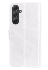 Nomfy Hoesje Geschikt voor Samsung A54 Hoes Bookcase Flipcase Book Cover Met Screenprotector - Hoes Geschikt voor Samsung Galaxy A54 Hoesje Book Case - Wit