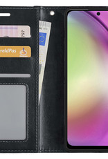 Nomfy Hoesje Geschikt voor Samsung A54 Hoes Bookcase Flipcase Book Cover Met 2x Screenprotector - Hoes Geschikt voor Samsung Galaxy A54 Hoesje Book Case - Zwart