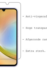 BASEY. Hoes Geschikt voor Samsung A34 Hoesje Siliconen Back Cover Case Met 2x Screenprotector - Hoesje Geschikt voor Samsung Galaxy A34 Hoes Cover Hoesje - Lichtroze