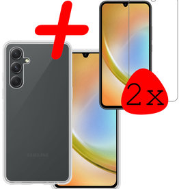 BASEY. BASEY. Samsung Galaxy A34 Hoesje Siliconen Met 2x Screenprotector - Transparant