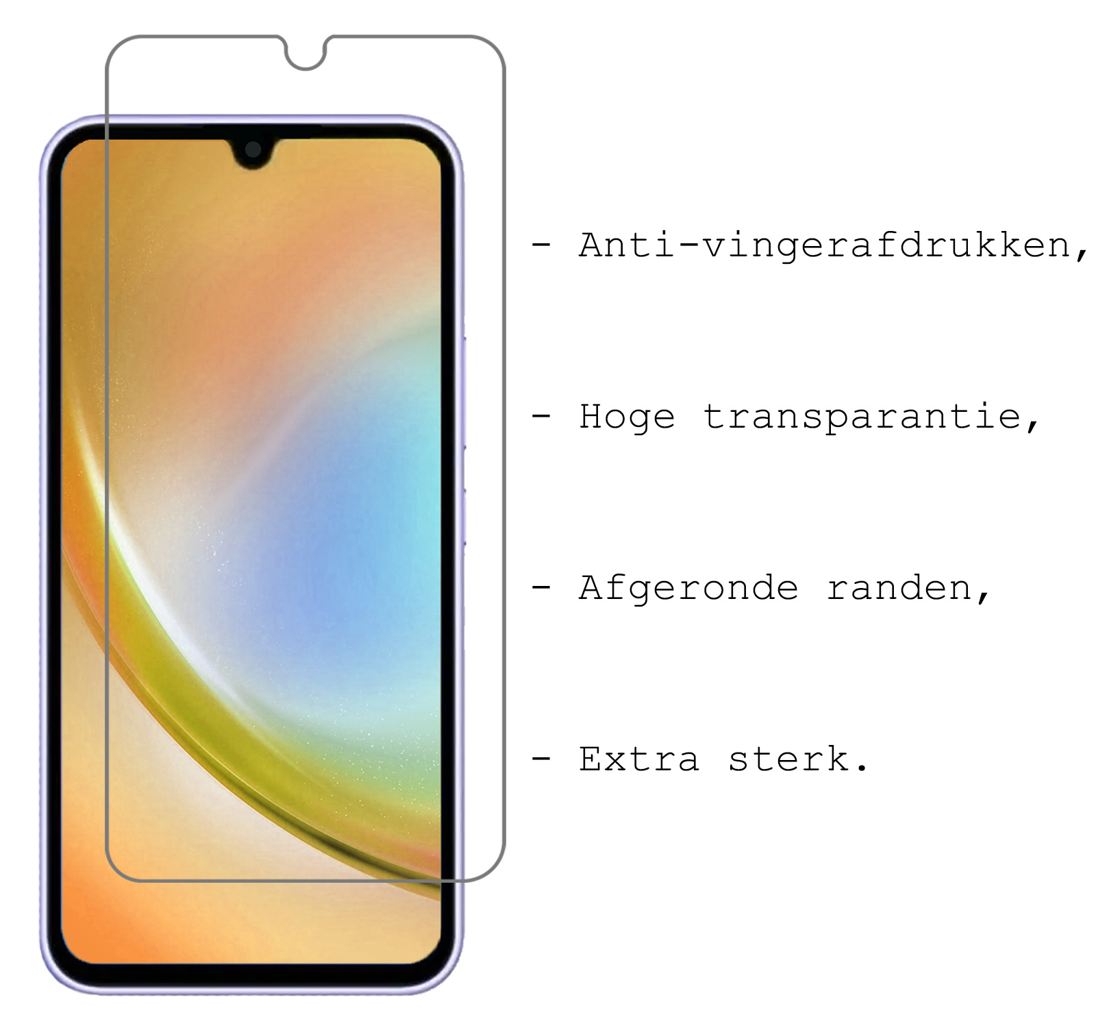 BASEY. Hoes Geschikt voor Samsung A34 Hoesje Siliconen Back Cover Case Met 2x Screenprotector - Hoesje Geschikt voor Samsung Galaxy A34 Hoes Cover Hoesje - Transparant