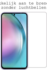 BASEY. Hoes Geschikt voor Samsung A54 Hoesje Bookcase Hoes Flip Case Book Cover Met 2x Screenprotector - Hoesje Geschikt voor Samsung Galaxy A54 Hoes Book Case Hoesje - Wit