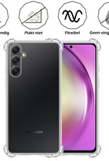 Nomfy Hoesje Geschikt voor Samsung A54 Hoesje Shock Proof Cover Case Shockproof Met 2x Screenprotector - Hoes Geschikt voor Samsung Galaxy A54 Hoes Siliconen Back Case - Transparant