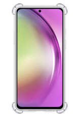 Nomfy Hoesje Geschikt voor Samsung A54 Hoesje Shock Proof Cover Case Shockproof Met 2x Screenprotector - Hoes Geschikt voor Samsung Galaxy A54 Hoes Siliconen Back Case - Transparant
