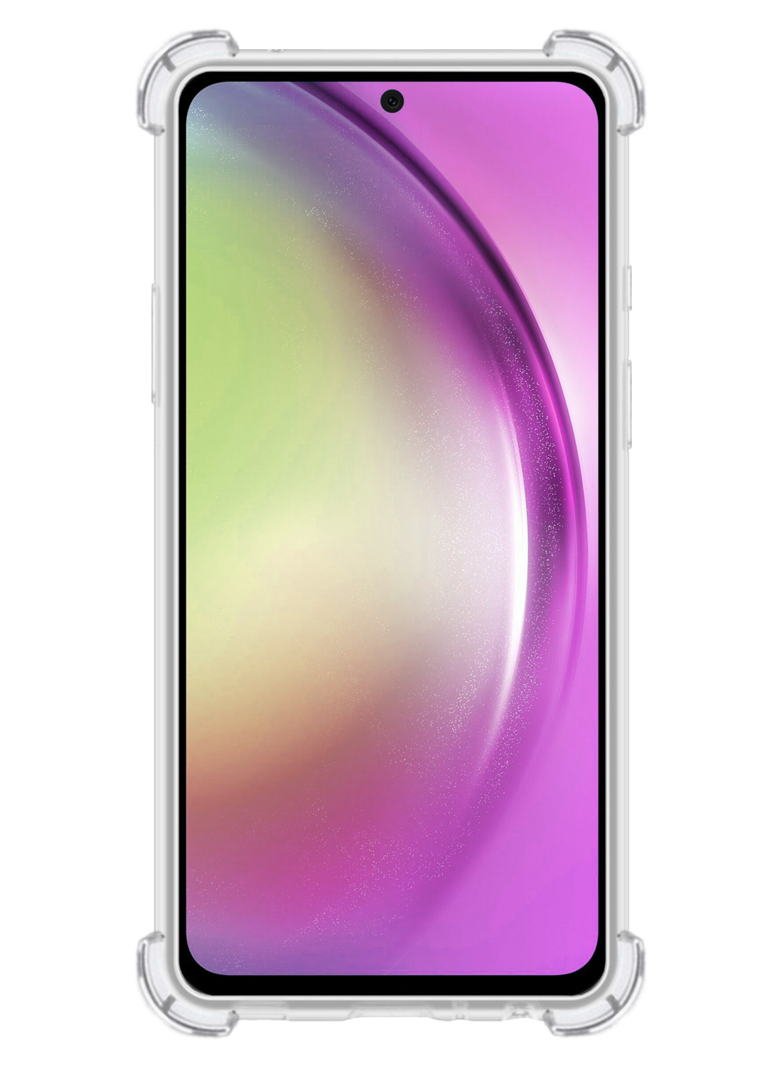 Nomfy Hoesje Geschikt voor Samsung A54 Hoesje Shock Proof Cover Case Shockproof Met 2x Screenprotector - Hoes Geschikt voor Samsung Galaxy A54 Hoes Siliconen Back Case - Transparant