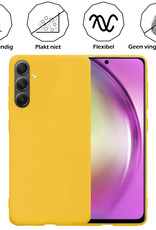 Nomfy Hoesje Geschikt voor Samsung A54 Hoesje Siliconen Cover Case Met Screenprotector - Hoes Geschikt voor Samsung Galaxy A54 Hoes Back Case - Geel