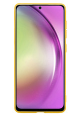 Nomfy Hoesje Geschikt voor Samsung A54 Hoesje Siliconen Cover Case Met Screenprotector - Hoes Geschikt voor Samsung Galaxy A54 Hoes Back Case - Geel