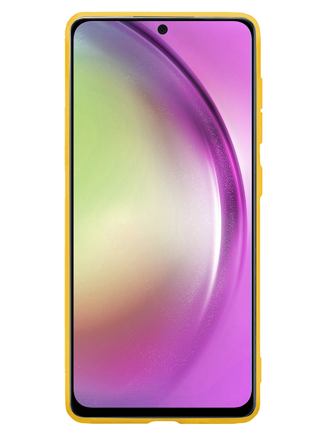 Nomfy Hoesje Geschikt voor Samsung A54 Hoesje Siliconen Cover Case Met Screenprotector - Hoes Geschikt voor Samsung Galaxy A54 Hoes Back Case - Geel