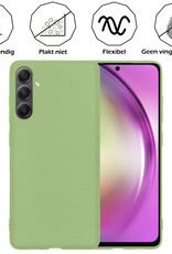 Nomfy Hoesje Geschikt voor Samsung A54 Hoesje Siliconen Cover Case Met Screenprotector - Hoes Geschikt voor Samsung Galaxy A54 Hoes Back Case - Groen