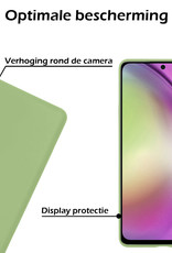 Nomfy Hoesje Geschikt voor Samsung A54 Hoesje Siliconen Cover Case Met Screenprotector - Hoes Geschikt voor Samsung Galaxy A54 Hoes Back Case - Groen
