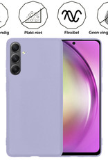 Nomfy Hoesje Geschikt voor Samsung A54 Hoesje Siliconen Cover Case Met Screenprotector - Hoes Geschikt voor Samsung Galaxy A54 Hoes Back Case - Lila