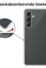 Nomfy Hoesje Geschikt voor Samsung A54 Hoesje Siliconen Cover Case Met Screenprotector - Hoes Geschikt voor Samsung Galaxy A54 Hoes Back Case - Transparant