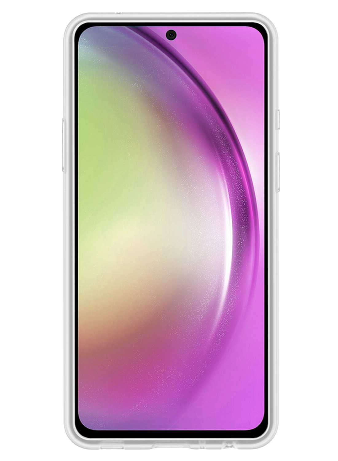 Nomfy Hoesje Geschikt voor Samsung A54 Hoesje Siliconen Cover Case Met Screenprotector - Hoes Geschikt voor Samsung Galaxy A54 Hoes Back Case - Transparant