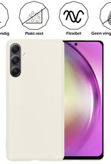 Nomfy Hoesje Geschikt voor Samsung A54 Hoesje Siliconen Cover Case Met Screenprotector - Hoes Geschikt voor Samsung Galaxy A54 Hoes Back Case - Wit