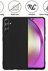 Nomfy Hoesje Geschikt voor Samsung A54 Hoesje Siliconen Cover Case Met Screenprotector - Hoes Geschikt voor Samsung Galaxy A54 Hoes Back Case - Zwart