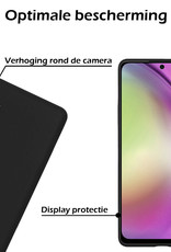 Nomfy Hoesje Geschikt voor Samsung A54 Hoesje Siliconen Cover Case Met Screenprotector - Hoes Geschikt voor Samsung Galaxy A54 Hoes Back Case - Zwart