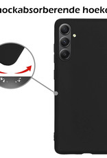 Nomfy Hoesje Geschikt voor Samsung A54 Hoesje Siliconen Cover Case Met Screenprotector - Hoes Geschikt voor Samsung Galaxy A54 Hoes Back Case - Zwart