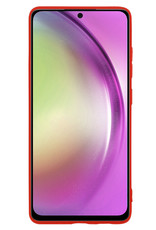 Nomfy Hoesje Geschikt voor Samsung A54 Hoesje Siliconen Cover Case Met 2x Screenprotector - Hoes Geschikt voor Samsung Galaxy A54 Hoes Back Case - Rood