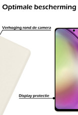 Nomfy Hoesje Geschikt voor Samsung A54 Hoesje Siliconen Cover Case Met 2x Screenprotector - Hoes Geschikt voor Samsung Galaxy A54 Hoes Back Case - Wit