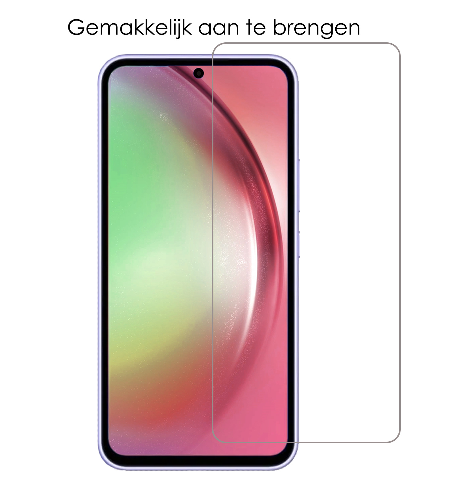 NoXx Hoes Geschikt voor Samsung A54 Hoesje Book Case Hoes Flip Cover Wallet Bookcase Met Screenprotector - Donkerroze