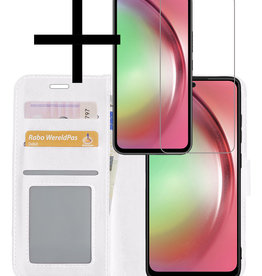 NoXx NoXx Samsung Galaxy A54 Hoesje Bookcase Wit Met Screenprotector