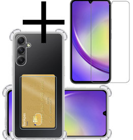 NoXx NoXx Samsung Galaxy A34 Hoesje Pashouder Met Screenprotector