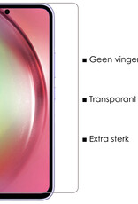 NoXx Hoes Geschikt voor Samsung A54 Hoesje Book Case Hoes Flip Cover Wallet Bookcase Met 2x Screenprotector - Rosé goud