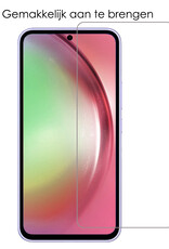 NoXx Hoes Geschikt voor Samsung A54 Hoesje Book Case Hoes Flip Cover Wallet Bookcase Met 2x Screenprotector - Rosé goud
