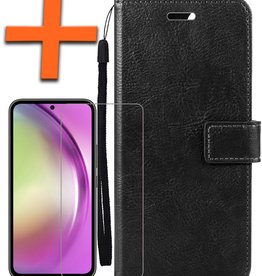 Nomfy Nomfy Samsung Galaxy A54 Hoesje Bookcase Zwart Met Screenprotector