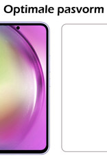 Nomfy Hoesje Geschikt voor Samsung A54 Hoes Bookcase Flipcase Book Cover Met 2x Screenprotector - Hoes Geschikt voor Samsung Galaxy A54 Hoesje Book Case - Wit