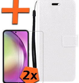 Nomfy Nomfy Samsung Galaxy A54 Hoesje Bookcase Wit Met 2x Screenprotector