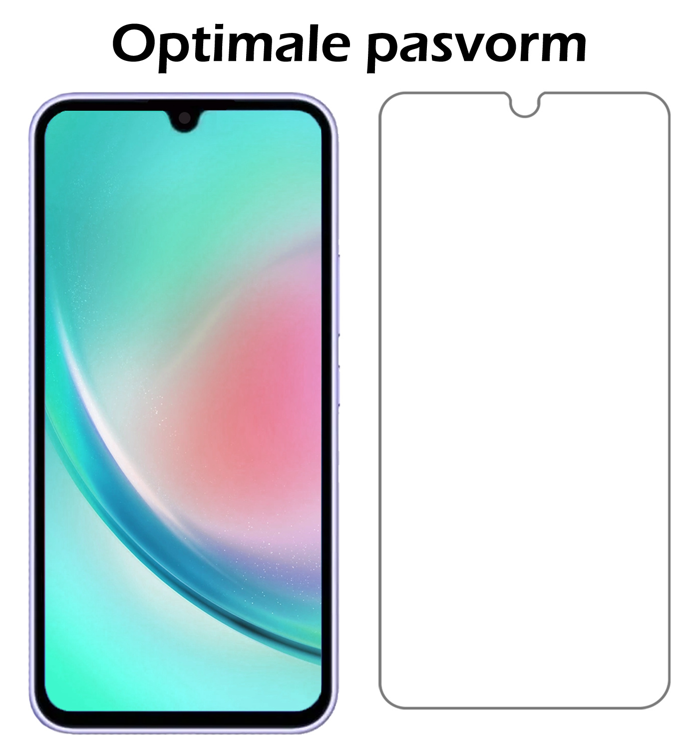 Nomfy Hoesje Geschikt voor Samsung A34 Hoes Bookcase Flipcase Book Cover Met Screenprotector - Hoes Geschikt voor Samsung Galaxy A34 Hoesje Book Case - Turquoise