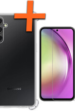 Nomfy Hoesje Geschikt voor Samsung A54 Hoesje Shock Proof Cover Case Shockproof Met Screenprotector - Hoes Geschikt voor Samsung Galaxy A54 Hoes Siliconen Back Case - Transparant