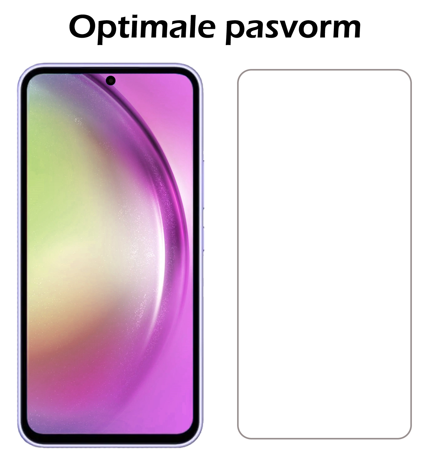 Nomfy Hoesje Geschikt voor Samsung A54 Hoesje Siliconen Cover Case Met Screenprotector - Hoes Geschikt voor Samsung Galaxy A54 Hoes Back Case - Lila