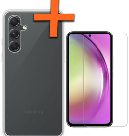 Nomfy Nomfy Samsung Galaxy A54 Hoesje Siliconen Met Screenprotector - Transparant