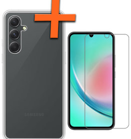 Nomfy Nomfy Samsung Galaxy A34 Hoesje Siliconen Met Screenprotector - Transparant