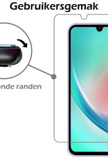 Nomfy Hoesje Geschikt voor Samsung A34 Hoesje Siliconen Cover Case Met 2x Screenprotector - Hoes Geschikt voor Samsung Galaxy A34 Hoes Back Case - Groen