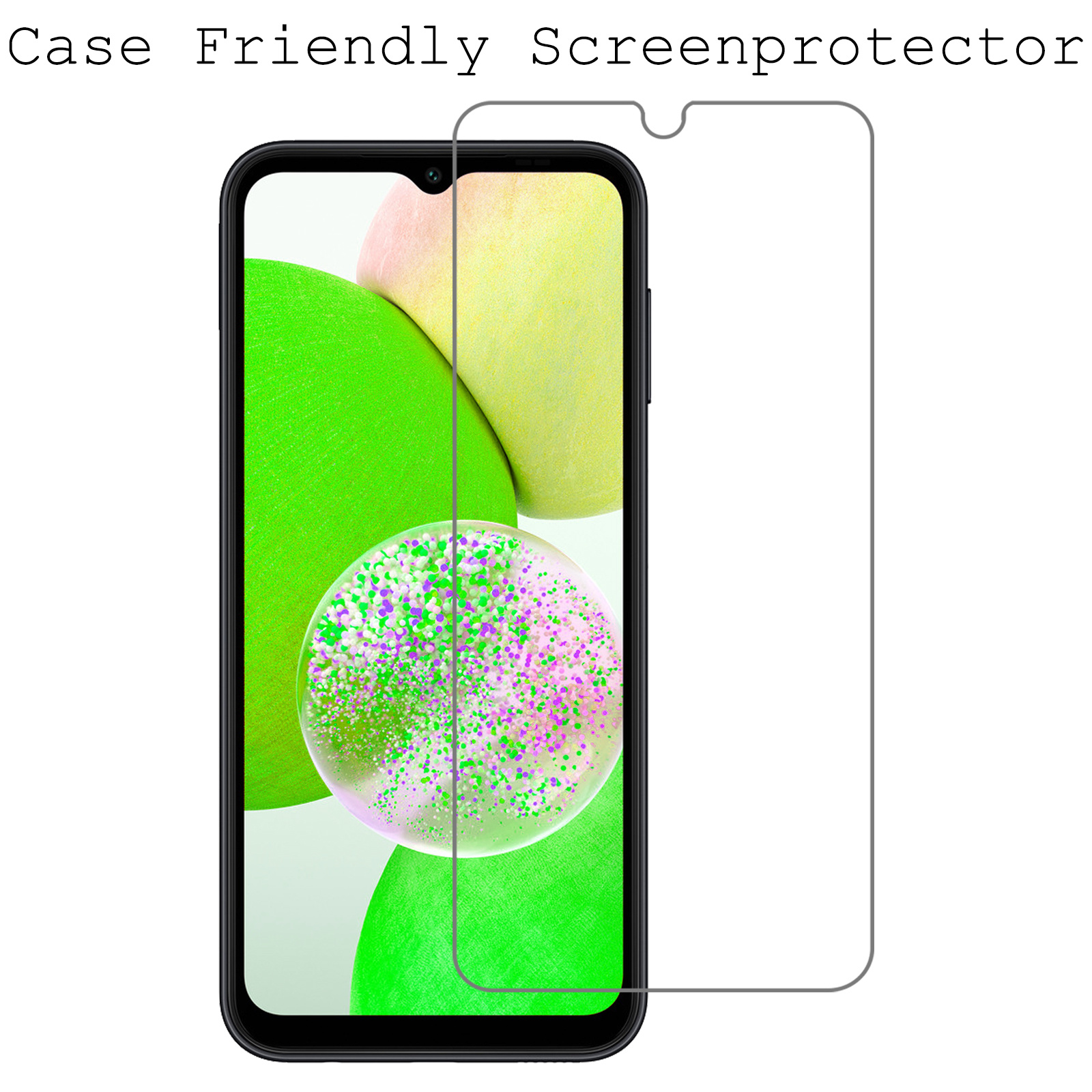 BASEY. Screenprotector Geschikt voor Samsung A14 Screenprotector Tempered Glass - Screenprotector Geschikt voor Samsung Galaxy A14 Beschermglas Screen Protector Glas - 2 Stuks