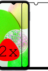 BASEY. Screenprotector Geschikt voor Samsung A14 Screenprotector Beschermglas Full Cover - Screenprotector Geschikt voor Samsung Galaxy A14 Screen Protector Full Cover - 2 Stuks
