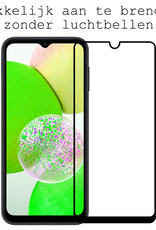 BASEY. Screenprotector Geschikt voor Samsung A14 Screenprotector Beschermglas Full Cover - Screenprotector Geschikt voor Samsung Galaxy A14 Screen Protector Full Cover - 2 Stuks